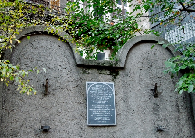 One of the only remaining walls of Krakow's ghetto -- the curved tops are designed to look like tombstones