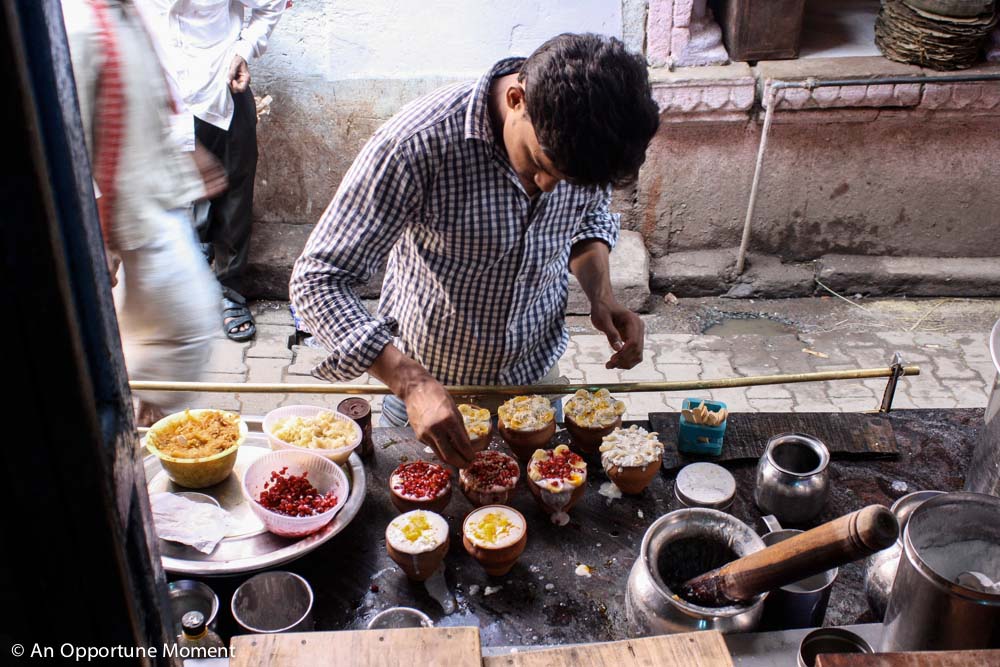Lassis being made at Blue Lassi in Varanasi